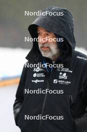 08.02.2024, Nove Mesto na Morave, Czechia (CZE): Jean-Pierre Amat (FRA), Olympic Champion and shooting coach Team France - IBU World Championships Biathlon, training, Nove Mesto na Morave (CZE). www.nordicfocus.com. © Manzoni/NordicFocus. Every downloaded picture is fee-liable.