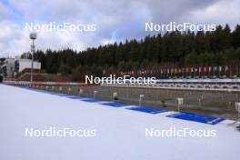 05.02.2024, Nove Mesto na Morave, Czechia (CZE): Event Feature: Overview over the shooting range - IBU World Championships Biathlon, training, Nove Mesto na Morave (CZE). www.nordicfocus.com. © Manzoni/NordicFocus. Every downloaded picture is fee-liable.