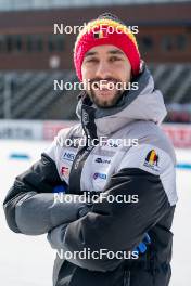 16.02.2024, Nove Mesto na Morave, Czechia (CZE): Cesar Beauvais (BEL) - IBU World Championships Biathlon, training, Nove Mesto na Morave (CZE). www.nordicfocus.com. © Thibaut/NordicFocus. Every downloaded picture is fee-liable.