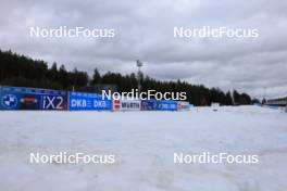 05.02.2024, Nove Mesto na Morave, Czechia (CZE): Event Feature: View over the empty stadium - IBU World Championships Biathlon, training, Nove Mesto na Morave (CZE). www.nordicfocus.com. © Manzoni/NordicFocus. Every downloaded picture is fee-liable.
