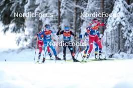 01.01.2024, Toblach, Italy (ITA): Krista Parmakoski (FIN), Katharina Hennig (GER), Heidi Weng (NOR), (l-r)  - FIS world cup cross-country, tour de ski, pursuit, Toblach (ITA). www.nordicfocus.com. © Modica/NordicFocus. Every downloaded picture is fee-liable.