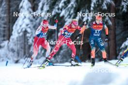 01.01.2024, Toblach, Italy (ITA): Teresa Stadlober (AUT), Patricija Eiduka (LAT), (l-r)  - FIS world cup cross-country, tour de ski, pursuit, Toblach (ITA). www.nordicfocus.com. © Modica/NordicFocus. Every downloaded picture is fee-liable.