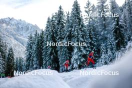 01.01.2024, Toblach, Italy (ITA): Nadine Faehndrich (SUI), Astrid Oeyre Slind (NOR), (l-r)  - FIS world cup cross-country, tour de ski, pursuit, Toblach (ITA). www.nordicfocus.com. © Modica/NordicFocus. Every downloaded picture is fee-liable.