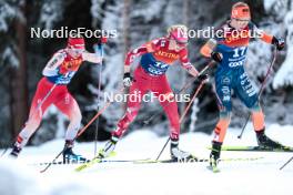 01.01.2024, Toblach, Italy (ITA): Teresa Stadlober (AUT), Patricija Eiduka (LAT), (l-r)  - FIS world cup cross-country, tour de ski, pursuit, Toblach (ITA). www.nordicfocus.com. © Modica/NordicFocus. Every downloaded picture is fee-liable.