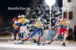 03.01.2024, Davos, Switzerland (SUI): Maja Dahlqvist (SWE), Jessie Diggins (USA), (l-r)  - FIS world cup cross-country, tour de ski, individual sprint, Davos (SUI). www.nordicfocus.com. © Modica/NordicFocus. Every downloaded picture is fee-liable.