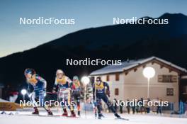 03.01.2024, Davos, Switzerland (SUI): Johanna Hagstroem (SWE), Victoria Carl (GER), Nicole Monsorno (ITA), (l-r)  - FIS world cup cross-country, tour de ski, individual sprint, Davos (SUI). www.nordicfocus.com. © Modica/NordicFocus. Every downloaded picture is fee-liable.