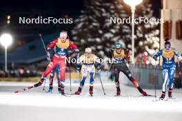 03.01.2024, Davos, Switzerland (SUI): Johanna Hagstroem (SWE), Victoria Carl (GER), (l-r)  - FIS world cup cross-country, tour de ski, individual sprint, Davos (SUI). www.nordicfocus.com. © Modica/NordicFocus. Every downloaded picture is fee-liable.