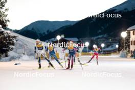 03.01.2024, Davos, Switzerland (SUI): Linn Svahn (SWE), Jasmi Joensuu (FIN), Rosie Brennan (USA), (l-r)  - FIS world cup cross-country, tour de ski, individual sprint, Davos (SUI). www.nordicfocus.com. © Modica/NordicFocus. Every downloaded picture is fee-liable.