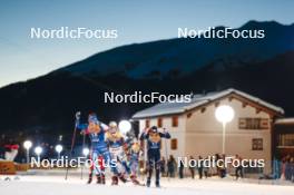 03.01.2024, Davos, Switzerland (SUI): Krista Parmakoski (FIN), Johanna Hagstroem (SWE), Nicole Monsorno (ITA), (l-r)  - FIS world cup cross-country, tour de ski, individual sprint, Davos (SUI). www.nordicfocus.com. © Modica/NordicFocus. Every downloaded picture is fee-liable.