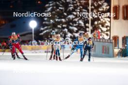 03.01.2024, Davos, Switzerland (SUI): Mathilde Myhrvold (NOR), Victoria Carl (GER), Johanna Hagstroem (SWE), Krista Parmakoski (FIN), Nicole Monsorno (ITA), (l-r)  - FIS world cup cross-country, tour de ski, individual sprint, Davos (SUI). www.nordicfocus.com. © Modica/NordicFocus. Every downloaded picture is fee-liable.