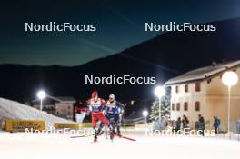 03.01.2024, Davos, Switzerland (SUI): Ansgar Evensen (NOR), Renaud Jay (FRA), (l-r)  - FIS world cup cross-country, tour de ski, individual sprint, Davos (SUI). www.nordicfocus.com. © Modica/NordicFocus. Every downloaded picture is fee-liable.