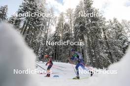 04.01.2024, Davos, Switzerland (SUI): Andrew Young (GBR), Arsi Ruuskanen (FIN), (l-r)  - FIS world cup cross-country, tour de ski, pursuit, Davos (SUI). www.nordicfocus.com. © Modica/NordicFocus. Every downloaded picture is fee-liable.