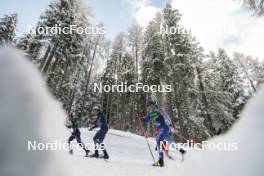 04.01.2024, Davos, Switzerland (SUI): Theo Schely (FRA), Lauri Vuorinen (FIN), (l-r)  - FIS world cup cross-country, tour de ski, pursuit, Davos (SUI). www.nordicfocus.com. © Modica/NordicFocus. Every downloaded picture is fee-liable.