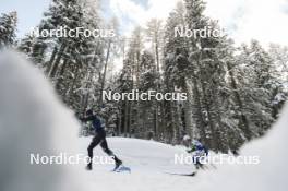 04.01.2024, Davos, Switzerland (SUI): Simone Dapra (ITA), Leo Johansson (SWE), (l-r)  - FIS world cup cross-country, tour de ski, pursuit, Davos (SUI). www.nordicfocus.com. © Modica/NordicFocus. Every downloaded picture is fee-liable.