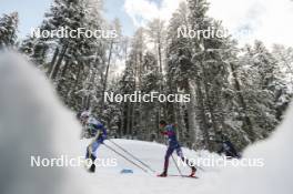 04.01.2024, Davos, Switzerland (SUI): William Poromaa (SWE), Scott Patterson (USA), (l-r)  - FIS world cup cross-country, tour de ski, pursuit, Davos (SUI). www.nordicfocus.com. © Modica/NordicFocus. Every downloaded picture is fee-liable.
