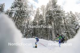 04.01.2024, Davos, Switzerland (SUI): Truls Gisselman (SWE), Ryo Hirose (JPN), Nikita Gridin (KAZ), (l-r)  - FIS world cup cross-country, tour de ski, pursuit, Davos (SUI). www.nordicfocus.com. © Modica/NordicFocus. Every downloaded picture is fee-liable.