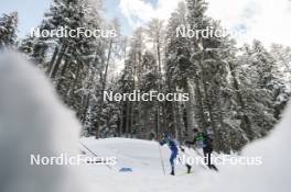 04.01.2024, Davos, Switzerland (SUI): Markus Vuorela (FIN), Elia Barp (ITA), (l-r)  - FIS world cup cross-country, tour de ski, pursuit, Davos (SUI). www.nordicfocus.com. © Modica/NordicFocus. Every downloaded picture is fee-liable.