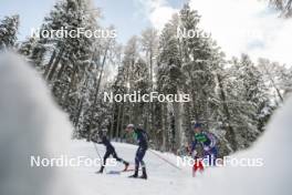 04.01.2024, Davos, Switzerland (SUI): Federico Pellegrino (ITA), Theo Schely (FRA), Lauri Vuorinen (FIN), (l-r)  - FIS world cup cross-country, tour de ski, pursuit, Davos (SUI). www.nordicfocus.com. © Modica/NordicFocus. Every downloaded picture is fee-liable.