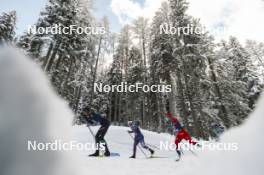 04.01.2024, Davos, Switzerland (SUI): Dietmar Noeckler (ITA), Zanden Mcmullen (USA), Jan Thomas Jenssen (NOR), (l-r)  - FIS world cup cross-country, tour de ski, pursuit, Davos (SUI). www.nordicfocus.com. © Modica/NordicFocus. Every downloaded picture is fee-liable.