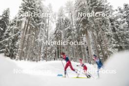04.01.2024, Davos, Switzerland (SUI): Heidi Weng (NOR), Nadine Faehndrich (SUI), Kerttu Niskanen (FIN), (l-r)  - FIS world cup cross-country, tour de ski, pursuit, Davos (SUI). www.nordicfocus.com. © Modica/NordicFocus. Every downloaded picture is fee-liable.