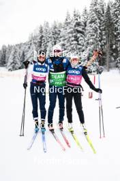 02.01.2024, Davos, Switzerland (SUI): Delphine Claudel (FRA), Lena Quintin (FRA), (l-r)  - FIS world cup cross-country, tour de ski, training, Davos (SUI). www.nordicfocus.com. © Modica/NordicFocus. Every downloaded picture is fee-liable.