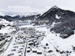 02.01.2024, Davos, Switzerland (SUI): Aerial Shot from Davos Cross Country Stadium   - FIS world cup cross-country, tour de ski, training, Davos (SUI). www.nordicfocus.com. © Modica/NordicFocus. Every downloaded picture is fee-liable.