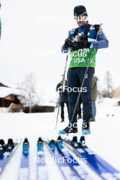 02.01.2024, Davos, Switzerland (SUI): Jason Cork (USA) & Salomon   - FIS world cup cross-country, tour de ski, training, Davos (SUI). www.nordicfocus.com. © Modica/NordicFocus. Every downloaded picture is fee-liable.