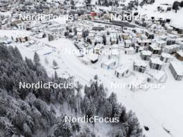 02.01.2024, Davos, Switzerland (SUI): Aerial Shot from Davos Cross Country Stadium   - FIS world cup cross-country, tour de ski, training, Davos (SUI). www.nordicfocus.com. © Modica/NordicFocus. Every downloaded picture is fee-liable.