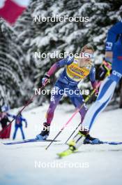 07.01.2024, Val di Fiemme, Italy (ITA): Jessie Diggins (USA) - FIS world cup cross-country, tour de ski, final climb, Val di Fiemme (ITA). www.nordicfocus.com. © Barbieri/NordicFocus. Every downloaded picture is fee-liable.