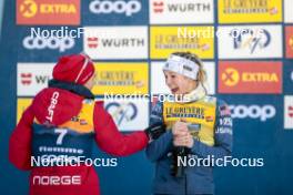 07.01.2024, Val di Fiemme, Italy (ITA): Heidi Weng (NOR), Jessie Diggins (USA), (l-r)  - FIS world cup cross-country, tour de ski, final climb, Val di Fiemme (ITA). www.nordicfocus.com. © Modica/NordicFocus. Every downloaded picture is fee-liable.