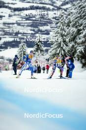 07.01.2024, Val di Fiemme, Italy (ITA): Kerttu Niskanen (FIN), Jessie Diggins (USA), (l-r)  - FIS world cup cross-country, tour de ski, final climb, Val di Fiemme (ITA). www.nordicfocus.com. © Barbieri/NordicFocus. Every downloaded picture is fee-liable.