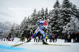 07.01.2024, Val di Fiemme, Italy (ITA): Jens Burman (SWE) - FIS world cup cross-country, tour de ski, final climb, Val di Fiemme (ITA). www.nordicfocus.com. © Barbieri/NordicFocus. Every downloaded picture is fee-liable.