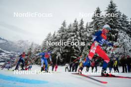 07.01.2024, Val di Fiemme, Italy (ITA): Giandomenico Salvadori (ITA), Markus Vuorela (FIN), Adam Fellner (CZE), (l-r)  - FIS world cup cross-country, tour de ski, final climb, Val di Fiemme (ITA). www.nordicfocus.com. © Barbieri/NordicFocus. Every downloaded picture is fee-liable.