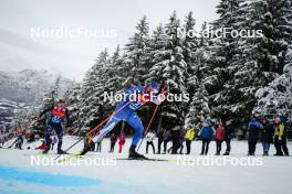 07.01.2024, Val di Fiemme, Italy (ITA): Giandomenico Salvadori (ITA), Markus Vuorela (FIN), (l-r)  - FIS world cup cross-country, tour de ski, final climb, Val di Fiemme (ITA). www.nordicfocus.com. © Barbieri/NordicFocus. Every downloaded picture is fee-liable.