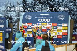 07.01.2024, Val di Fiemme, Italy (ITA): Heidi Weng (NOR), Jessie Diggins (USA), Kerttu Niskanen (FIN), (l-r) - FIS world cup cross-country, tour de ski, final climb, Val di Fiemme (ITA). www.nordicfocus.com. © Barbieri/NordicFocus. Every downloaded picture is fee-liable.