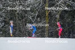 06.01.2024, Val di Fiemme, Italy (ITA): Jonna Sundling (SWE), Kerttu Niskanen (FIN), Teresa Stadlober (AUT), (l-r)  - FIS world cup cross-country, tour de ski, mass, Val di Fiemme (ITA). www.nordicfocus.com. © Barbieri/NordicFocus. Every downloaded picture is fee-liable.