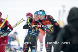 06.01.2024, Val di Fiemme, Italy (ITA): Katharina Hennig (GER), Victoria Carl (GER), (l-r)  - FIS world cup cross-country, tour de ski, mass, Val di Fiemme (ITA). www.nordicfocus.com. © Modica/NordicFocus. Every downloaded picture is fee-liable.