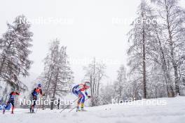 06.01.2024, Val di Fiemme, Italy (ITA): Victoria Carl (GER), Katharina Hennig (GER), Frida Karlsson (SWE), (l-r)  - FIS world cup cross-country, tour de ski, mass, Val di Fiemme (ITA). www.nordicfocus.com. © Barbieri/NordicFocus. Every downloaded picture is fee-liable.