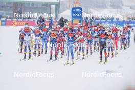 06.01.2024, Val di Fiemme, Italy (ITA): Jessie Diggins (USA), Kerttu Niskanen (FIN), (l-r)  - FIS world cup cross-country, tour de ski, mass, Val di Fiemme (ITA). www.nordicfocus.com. © Barbieri/NordicFocus. Every downloaded picture is fee-liable.