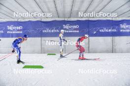 06.01.2024, Val di Fiemme, Italy (ITA): Arsi Ruuskanen (FIN), Emil Danielsson (SWE), (l-r)  - FIS world cup cross-country, tour de ski, mass, Val di Fiemme (ITA). www.nordicfocus.com. © Barbieri/NordicFocus. Every downloaded picture is fee-liable.