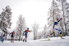 06.01.2024, Val di Fiemme, Italy (ITA): Victoria Carl (GER), Katharina Hennig (GER), Frida Karlsson (SWE), (l-r)  - FIS world cup cross-country, tour de ski, mass, Val di Fiemme (ITA). www.nordicfocus.com. © Barbieri/NordicFocus. Every downloaded picture is fee-liable.