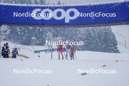 06.01.2024, Val di Fiemme, Italy (ITA): Cyril Faehndrich (SUI), William Poromaa (SWE), Erik Valnes (NOR), (l-r)  - FIS world cup cross-country, tour de ski, mass, Val di Fiemme (ITA). www.nordicfocus.com. © Barbieri/NordicFocus. Every downloaded picture is fee-liable.