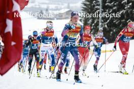 06.01.2024, Val di Fiemme, Italy (ITA): Frida Karlsson (SWE), Jessie Diggins (USA), (l-r)  - FIS world cup cross-country, tour de ski, mass, Val di Fiemme (ITA). www.nordicfocus.com. © Modica/NordicFocus. Every downloaded picture is fee-liable.