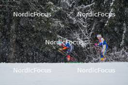 06.01.2024, Val di Fiemme, Italy (ITA): Victoria Carl (GER), Frida Karlsson (SWE), (l-r)  - FIS world cup cross-country, tour de ski, mass, Val di Fiemme (ITA). www.nordicfocus.com. © Barbieri/NordicFocus. Every downloaded picture is fee-liable.
