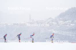 06.01.2024, Val di Fiemme, Italy (ITA): Katharina Hennig (GER), Victoria Carl (GER), Linn Svahn (SWE), Jonna Sundling (SWE), (l-r)  - FIS world cup cross-country, tour de ski, mass, Val di Fiemme (ITA). www.nordicfocus.com. © Barbieri/NordicFocus. Every downloaded picture is fee-liable.