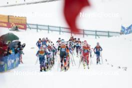 06.01.2024, Val di Fiemme, Italy (ITA): Linn Svahn (SWE), Teresa Stadlober (AUT), Sophia Laukli (USA), (l-r)  - FIS world cup cross-country, tour de ski, mass, Val di Fiemme (ITA). www.nordicfocus.com. © Modica/NordicFocus. Every downloaded picture is fee-liable.