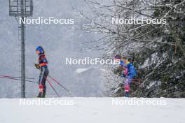 06.01.2024, Val di Fiemme, Italy (ITA): Katharina Hennig (GER), Jessie Diggins (USA), (l-r)  - FIS world cup cross-country, tour de ski, mass, Val di Fiemme (ITA). www.nordicfocus.com. © Barbieri/NordicFocus. Every downloaded picture is fee-liable.