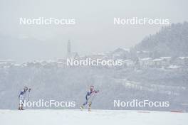06.01.2024, Val di Fiemme, Italy (ITA): Jonna Sundling (SWE), Frida Karlsson (SWE), (l-r)  - FIS world cup cross-country, tour de ski, mass, Val di Fiemme (ITA). www.nordicfocus.com. © Barbieri/NordicFocus. Every downloaded picture is fee-liable.