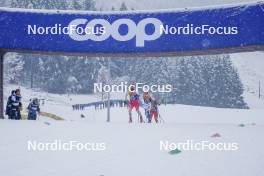 06.01.2024, Val di Fiemme, Italy (ITA): Cyril Faehndrich (SUI), William Poromaa (SWE), (l-r)  - FIS world cup cross-country, tour de ski, mass, Val di Fiemme (ITA). www.nordicfocus.com. © Barbieri/NordicFocus. Every downloaded picture is fee-liable.