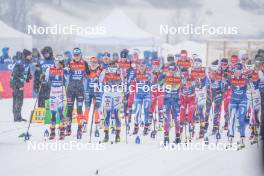 06.01.2024, Val di Fiemme, Italy (ITA): Jonna Sundling (SWE), Linn Svahn (SWE), Jessie Diggins (USA), Kerttu Niskanen (FIN), (l-r)  - FIS world cup cross-country, tour de ski, mass, Val di Fiemme (ITA). www.nordicfocus.com. © Barbieri/NordicFocus. Every downloaded picture is fee-liable.
